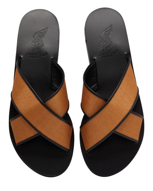 Ancient Greek Sandals Brown Thais Sandals