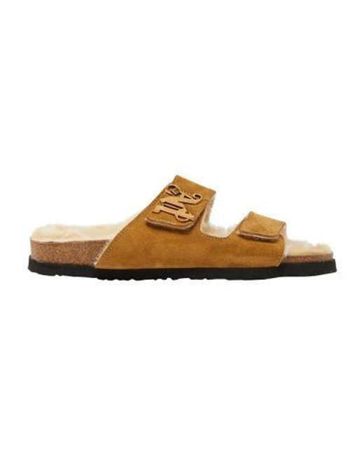 Palm Angels Brown Pa Comfy Open Toe Slippers for men