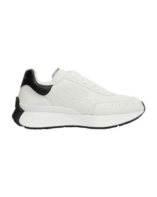 Alexander McQueen Sprint Runner Sneakers in White Black (White) | Lyst