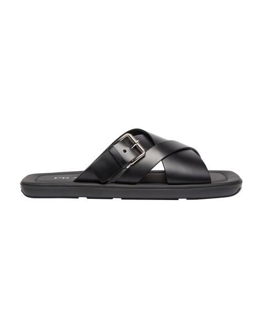 Prada mens hotsell leather sandals