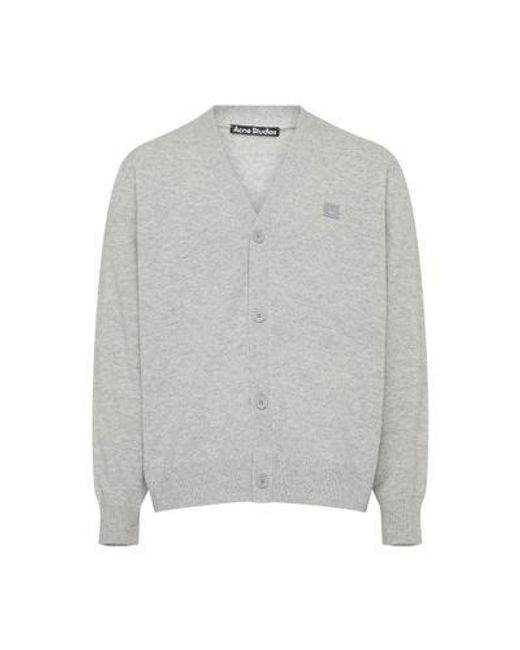Acne Gray Keve New Face Cardigan for men