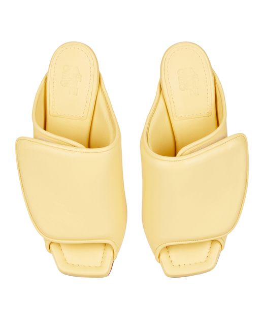 GIA COUTURE Yellow Velcro Strap Mules
