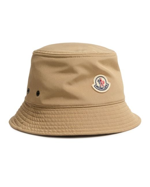 Moncler Natural Logo Bucket Hat