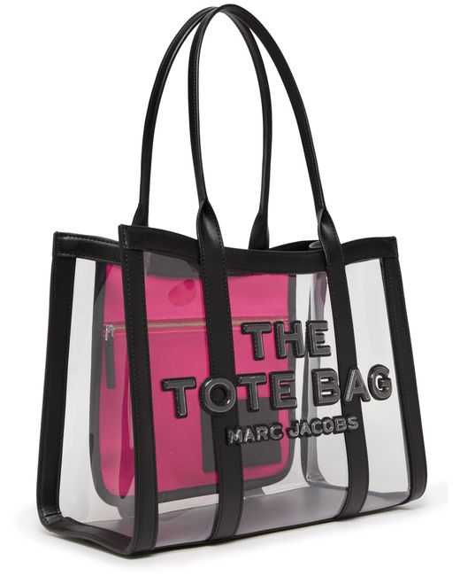 Marc Jacobs Pink The Clear Medium Tote Bag