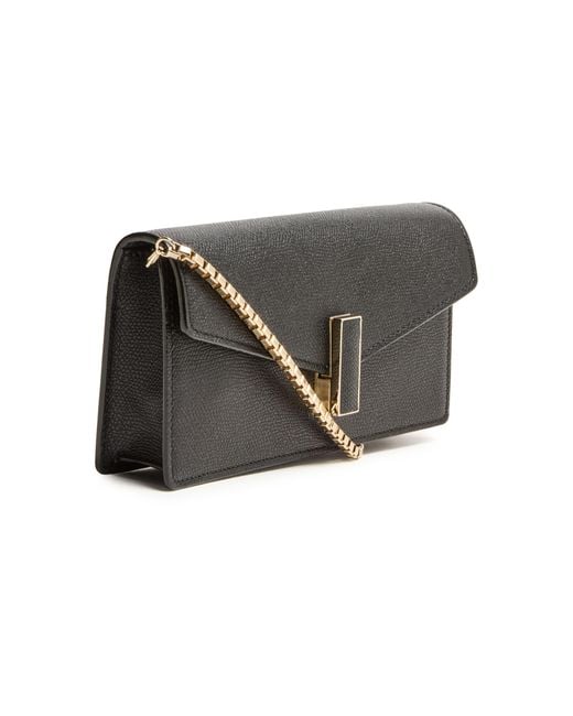 Valextra Black Iside Pouch With Chain