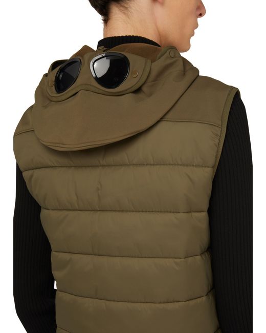 C P Company Green C. P. Shell-r Mixed Goggle Vest for men