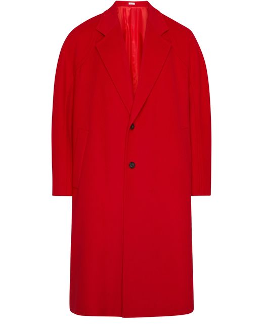 Alexander McQueen Red Wool-cashmere Oversized Coat for men