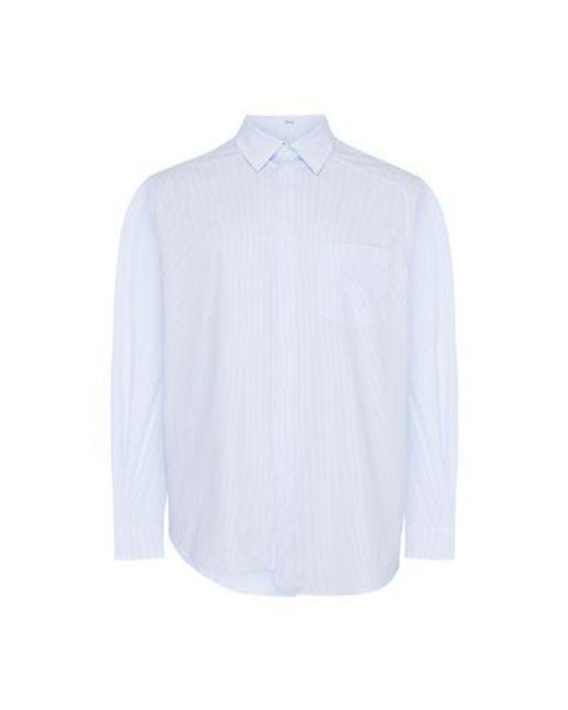 Loewe White Asymmetrical Striped Shirt for men