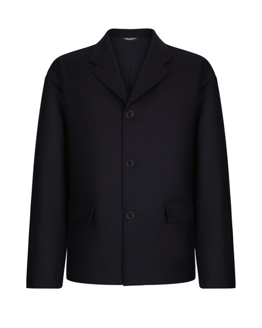 Veste simple boutonnage en laine Dolce & Gabbana pour homme en coloris Black
