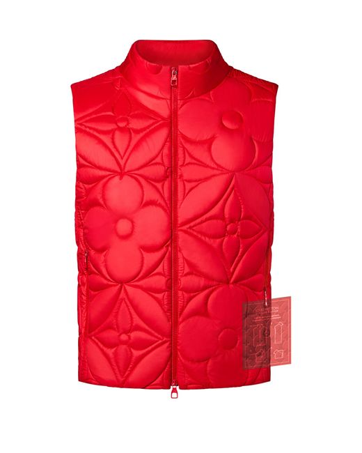 Gilet matelassé fleur de Monogram LVSE Louis Vuitton pour homme en coloris Red