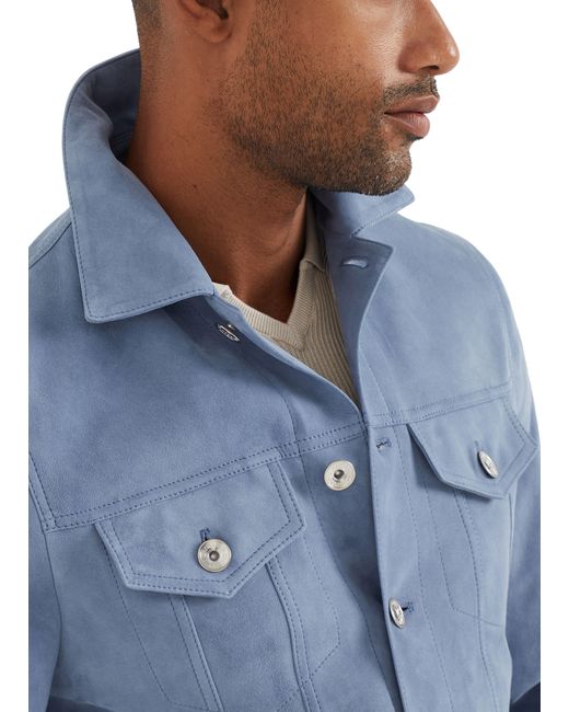 Brunello Cucinelli Blue Denim Jacket for men