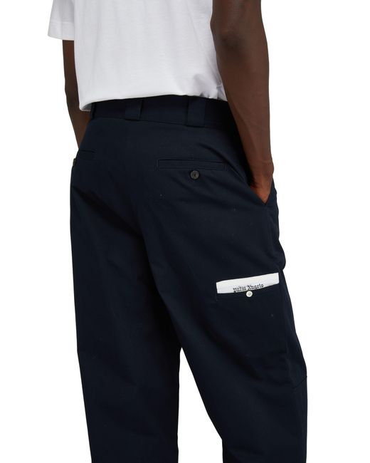 Palm Angels Blue Sartorial Waistband Workpants for men