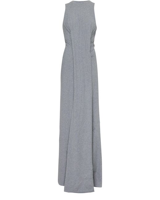 Victoria Beckham Gray Detail Maxi Dress