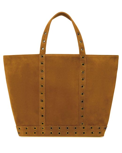 Vanessa Bruno Brown Mittelgroße Tote Bag aus Nubukleder mit Ösen