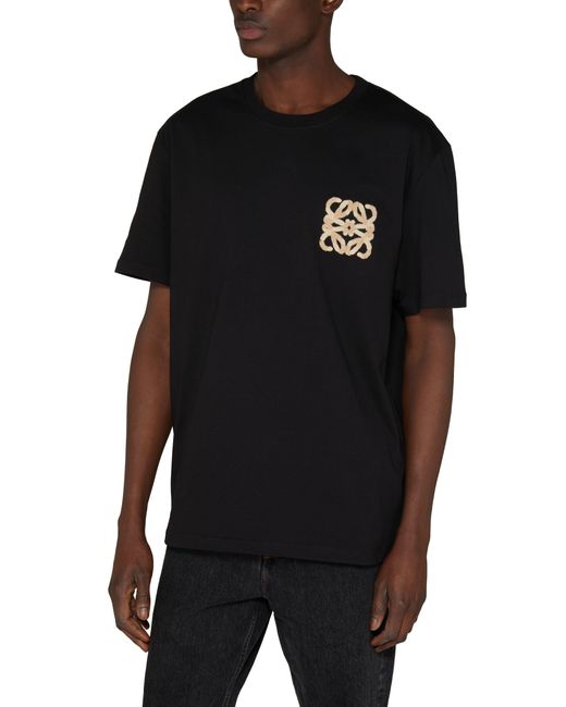 Loewe Baumwoll-T-Shirt in lockerer Passform Anagram in Black für Herren