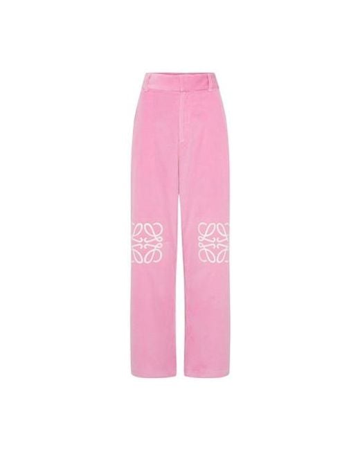 Loewe Pink Anagram baggy Jean