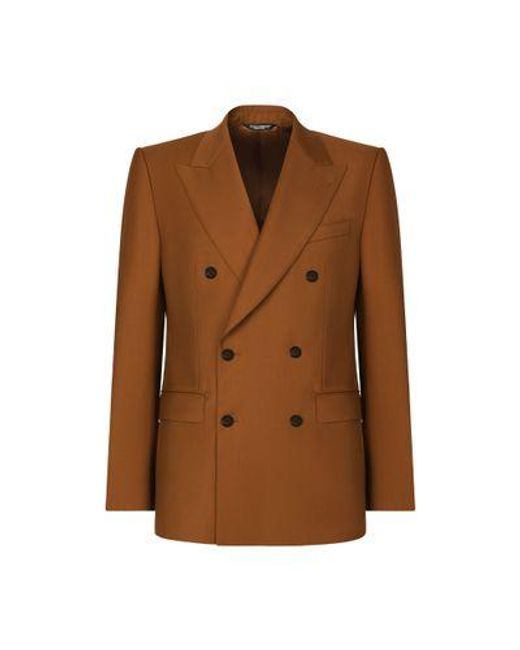 Dolce & Gabbana Brown Wool Sicilia-Fit Jacket for men