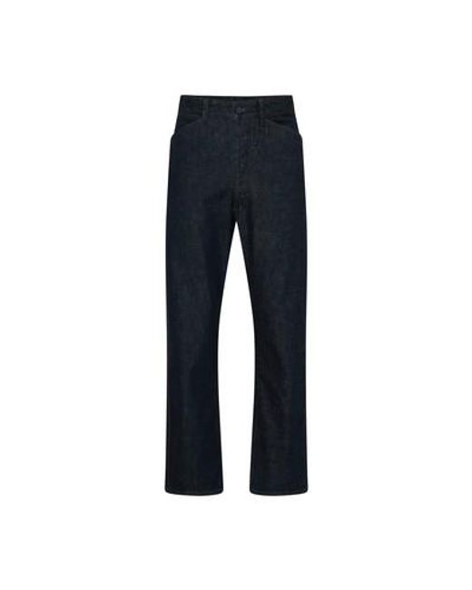 Lemaire Blue Curved Pants for men