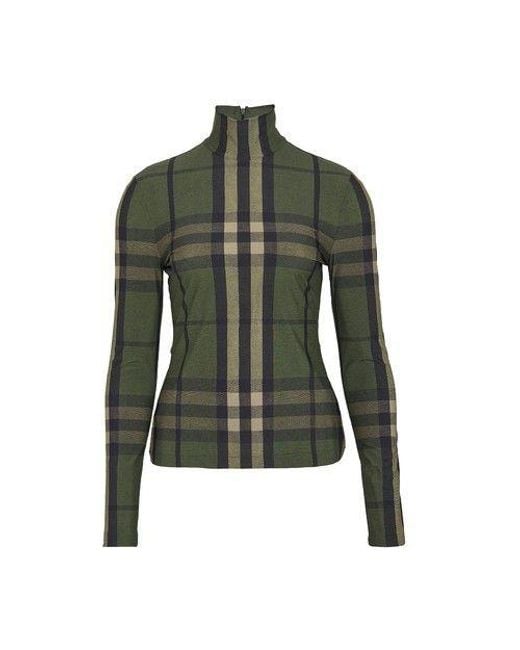 Burberry Turtleneck Sweater in Green Lyst