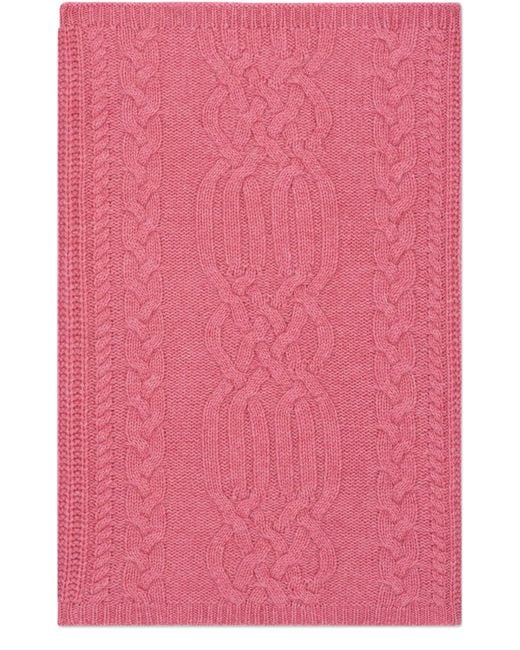 Bompard Pink Cable Knit Neck Warmer