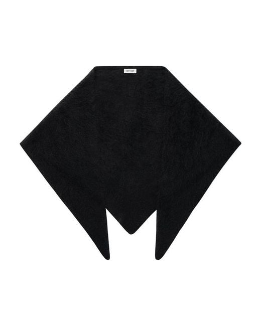 Soft Goat Black Brushed Scarf