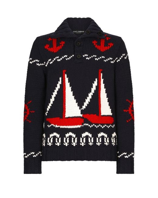 Dolce & Gabbana Black Turtle-Neck Sweater for men