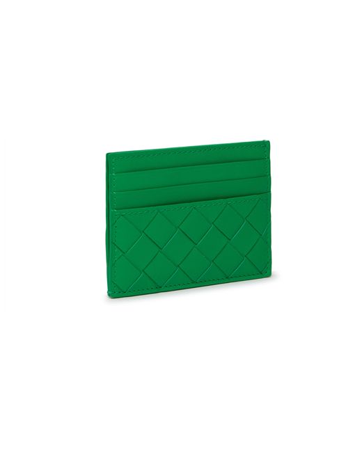 Porte-cartes en cuir Intrecciato Bottega Veneta pour homme en coloris Green