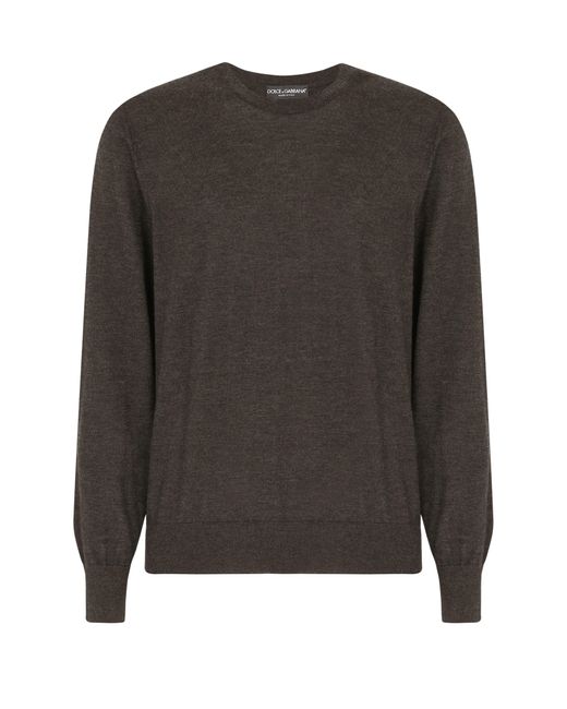 Dolce & Gabbana Brown Crewneck Sweater for men