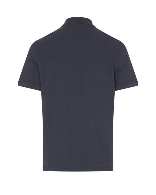 Valentino Garavani Polo-Shirt mit V-Detail in Blue für Herren