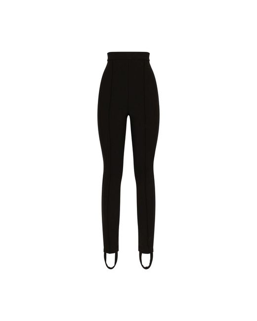 Dolce & Gabbana Black Jersey Milano Rib leggings