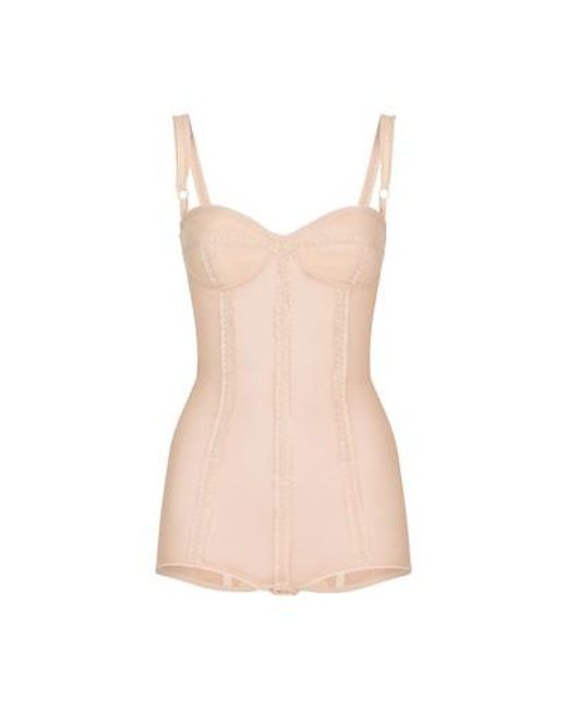 Dolce & Gabbana Pink Kim Semi-sheer Bodysuit