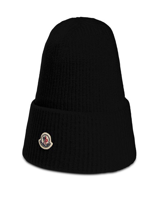 Moncler Black Mütze Mit Logo