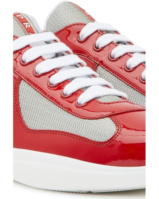 prada red trainers