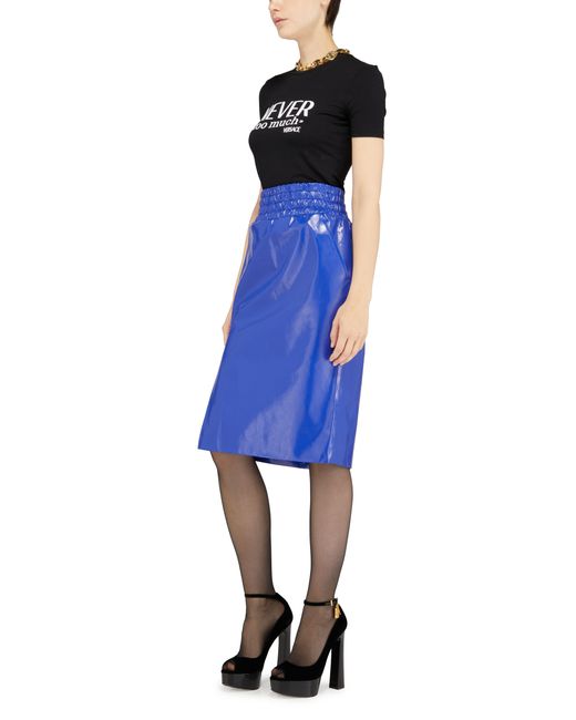 Tom Ford Blue Leather Skirt