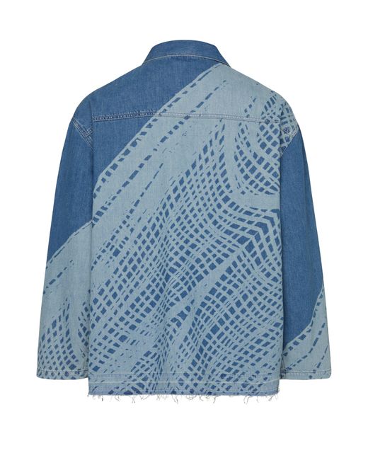 Loewe Blue Denim Jacket With Print for men