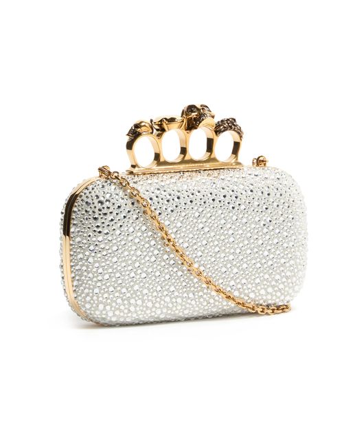 Alexander McQueen Metallic Minaudière Knuckle