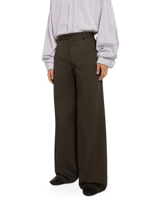 Dolce & Gabbana Brown Tailored Cotton Pants for men