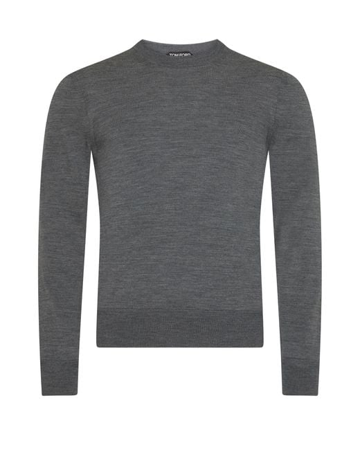 Pull col rond Tom Ford pour homme en coloris Gray