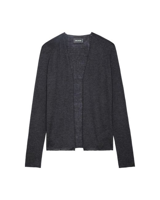 Zadig & Voltaire Blue Daffy Wings Cashmere Cardigan