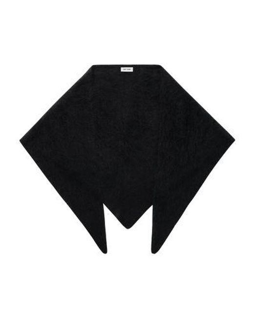 Soft Goat Black Brushed Scarf