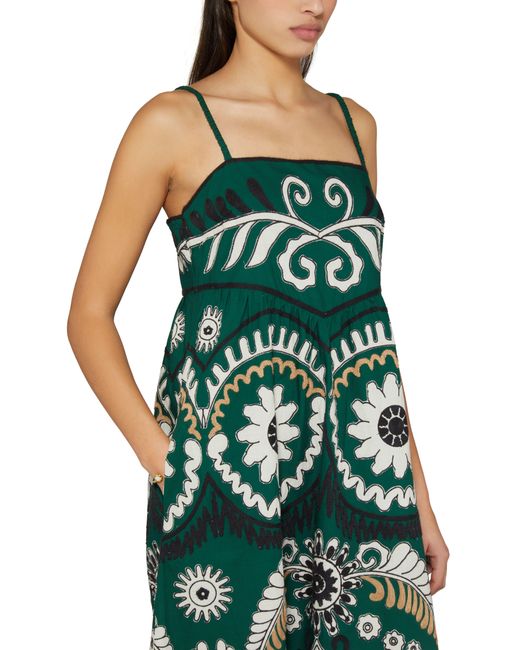 Sea Green Charlough Printed Dress