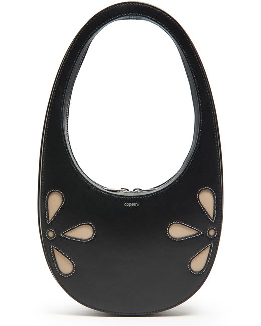 Coperni Black Petal Swipe Bag