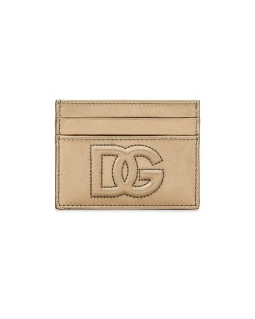 Dolce & Gabbana Natural Kartenetui mit DG-Logo