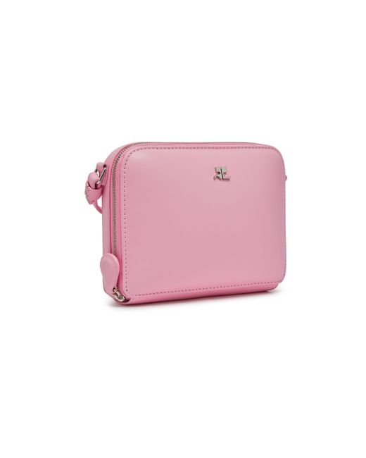 Courreges Pink Cloud Leather Shoulder Bag