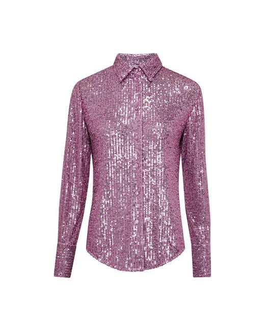 Tom Ford Purple All Over Sequins Shirt