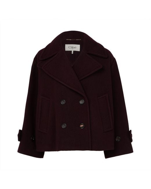 Chloé Purple Double Breasted Coat