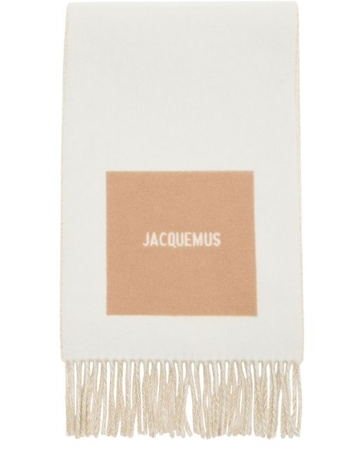 L'Écharpe Rond Carré Jacquemus en coloris White