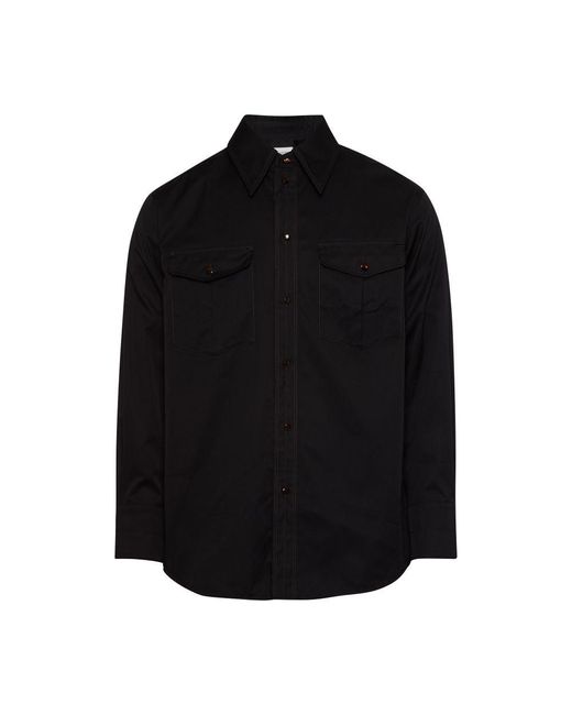 Lemaire Black Western Shirt for men