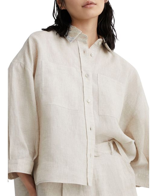 Brunello Cucinelli Natural Linen Shirt