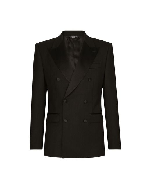 Dolce & Gabbana Black Three-piece Sicilia-fit Suit In Stretch Wool for men